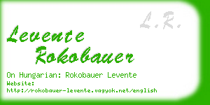 levente rokobauer business card